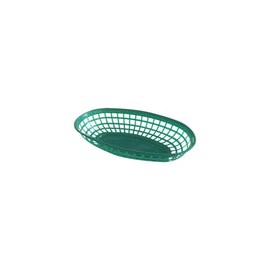 Canastilla Oval Verde en Polipropileno 9-3/8 pg Isbw PLBK938G