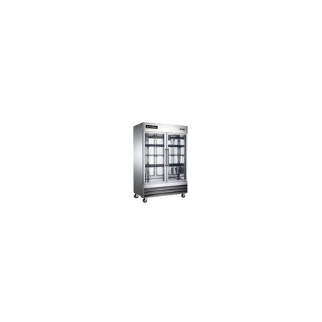 Congelador 2 Puertass de cristal CV-2PC-SS-01