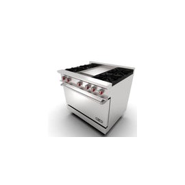 Estufa con 4 quemadores, horno y plancha CG-41P
