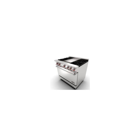 Estufa con 4 quemadores, horno y plancha CG-41P