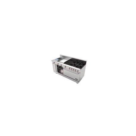 Estufa con 4 quemadores, horno, asador, plancha, freidor y gratinador UNIVFG/ S-PD