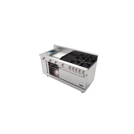 Estufa con 4 quemadores, horno, asador, plancha, freidor y gratinador UNIVFG/ S-PD