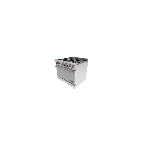 Estufa con 6 quemadores y horno CG-61