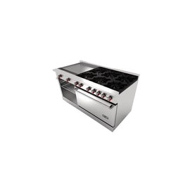 Estufa con 6 quemadores, horno y plancha CG-61PD