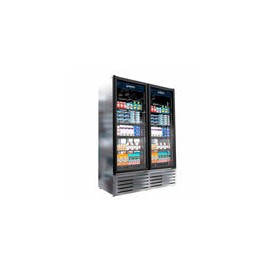 Imbera Vrd43 Led 1024215 Refrigerador Intermedio Vertical 2 Puertass de Cristal Acero Inoxidable 1/2 HP