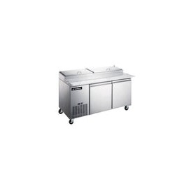 Mesa de preparación para pizzas 2 Puertass MP-2P-SS-02