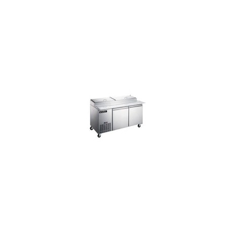 Mesa de preparación para pizzas 2 Puertass MP-2P-SS-02