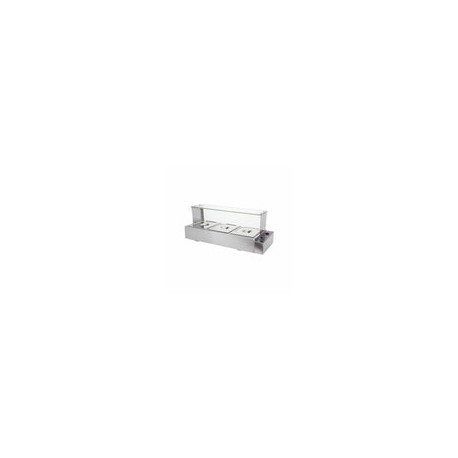 Migsa BN-B22 Baño Maria de 3 Insertos Medios de 10 cm de Profundidad 115V