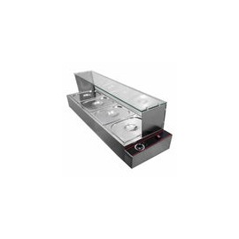 Migsa BN-B23 Baño Maria de 4 Insertos Medios de 10 cm de Profundidad 115V
