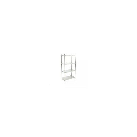 Migsa BN-R02/120 Anaquel Liso de Acero Inoxidable con 4 Entrepaños 120 x 50 x 180 cm