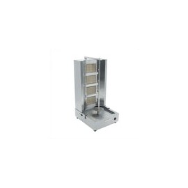 Migsa BN-RG03 Doneraky a Gas de Acero Inoxidable con Trompo Giratorio Asador Tacos Al Pastor