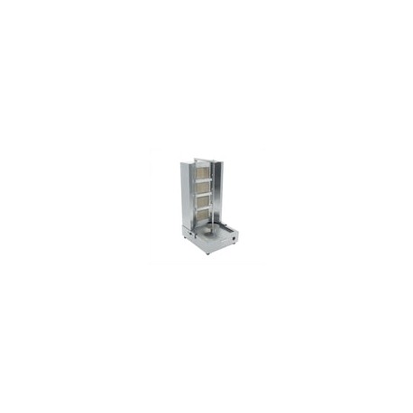 Migsa BN-RG03 Doneraky a Gas de Acero Inoxidable con Trompo Giratorio Asador Tacos Al Pastor