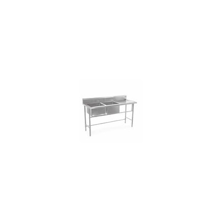 Migsa BN-S07 Fregadero con 2 Tarjas de Acero Inoxidable 160 x 67 x 80 cm