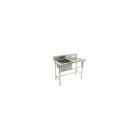Migsa BN-S09 Fregadero Sencillo de Acero Inoxidable con Borde Perimetral 110 x 61 x 80 cm