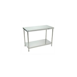 Migsa BN-W03/120 Mesa de Trabajo Tipo Isla de Acero Inoxidable con Entrepaño 1.20 Metros