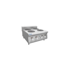 Migsa BN600-E603 Parrilla Electrica de Mesa de Acero Inoxidable con 4 Platos Calientes 220V