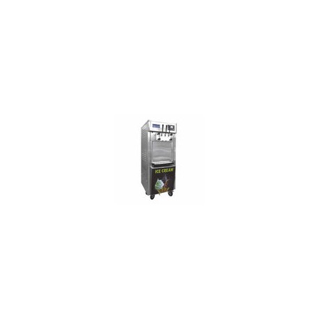 Migsa BQL-825E-P Maquina de Helado Suave de Piso Sistema Nocturno 1800 W Acero Inoxidable 3 sabores