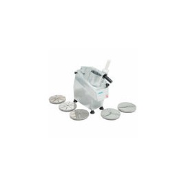 Migsa HLC-300 Procesador de Vegetales Doble Empujador 3/4 HP 120V 5 Discos