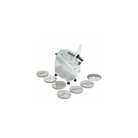 MIGSA HLC-300-7 Procesador de Vegetales Doble Empujador 3/4 HP 120V 7 Discos