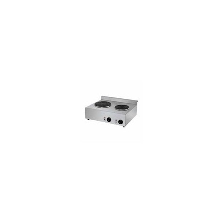 Migsa Hsc-2205 Parrilla Eléctrica De Inducción 2 Secciones Acero Inoxidable Termostato 220 V