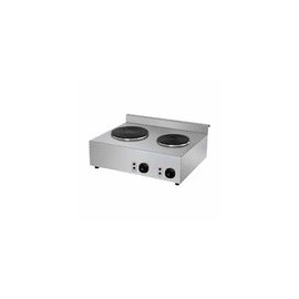 Migsa Hsc-2205 Parrilla Eléctrica De Inducción 2 Secciones Acero Inoxidable Termostato 220 V