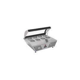 Migsa RTW-67L Base Refrigerada de 8 Insertos de Sobre Mesa con Tapa