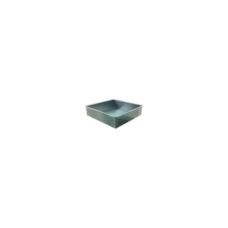 Molde inoxidable rectangular para pastel 28X38X6 Bak MPAR28